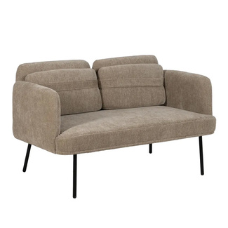 Sofá de Poliéster Beige 72 x 127 x 73 cm