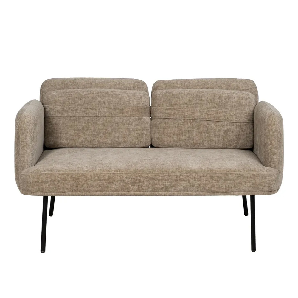 Sofá de Poliéster Beige 72 x 127 x 73 cm