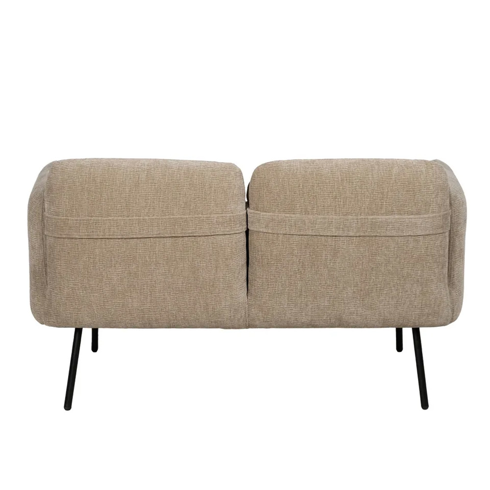 Sofá de Poliéster Beige 72 x 127 x 73 cm