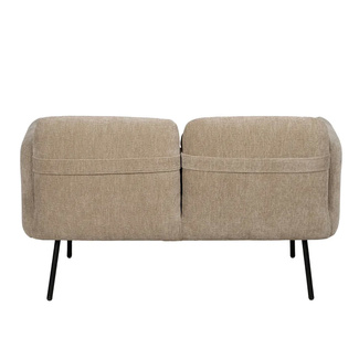 Sofá de Poliéster Beige 72 x 127 x 73 cm