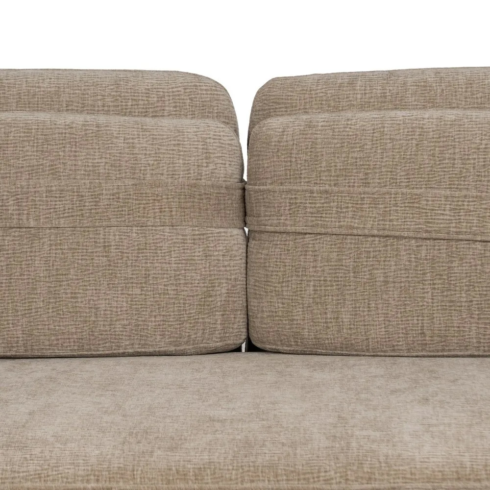 Sofá de Poliéster Beige 72 x 127 x 73 cm