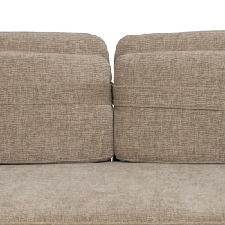 Sofá de Poliéster Beige 72 x 127 x 73 cm