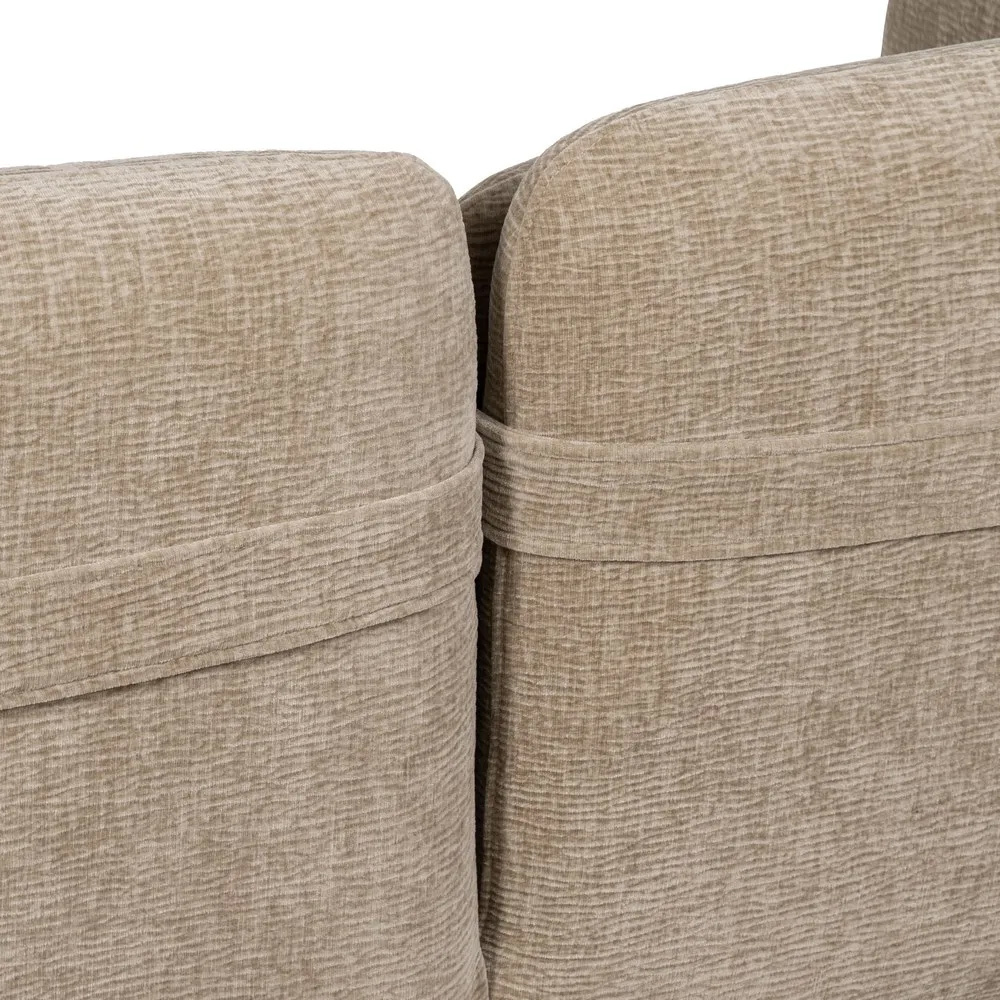 Sofá de Poliéster Beige 72 x 127 x 73 cm