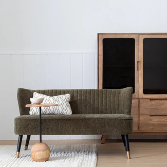 Sofá Vintage de Madera y Poliéster 70 x 134 x 74 cm 