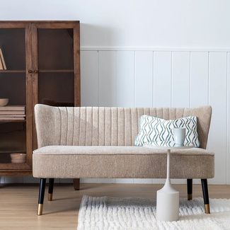 Sofá Vintage de Madera y Poliéster 70 x 134 x 74 cm 