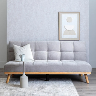 Sofá Cama de Madera y Chenilla 94 x 178 x 86 cm 