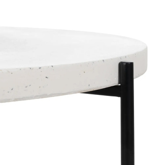 Mesa de Centro de Magnesio Blanco Negro 68 x 68 x 44 cm 