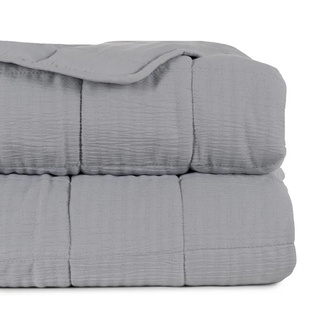 Colcha Dormitorio Poliéster Gris 
