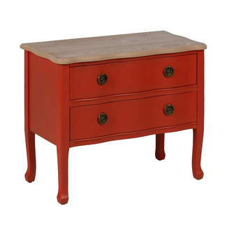 Mesita de Noche de Madera 2 Cajones 38 x 80 x 65,5 cm 