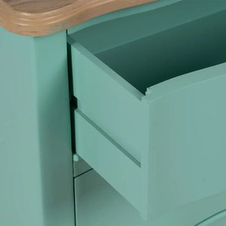 Mesita de Noche de Madera 2 Cajones 38 x 80 x 65,5 cm 