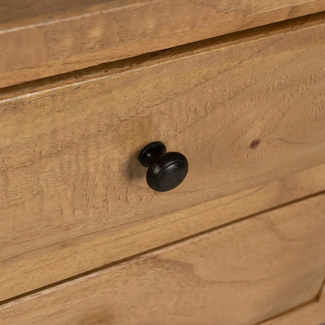 Consola de Madera de Mindi 6 Cajones 35 x 130 x 85 cm 