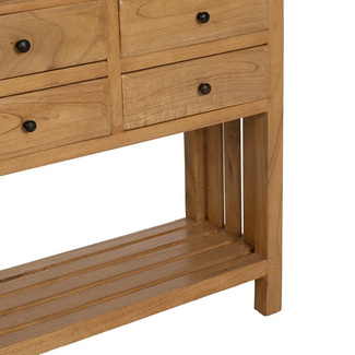 Consola de Madera de Mindi 6 Cajones 35 x 130 x 85 cm 