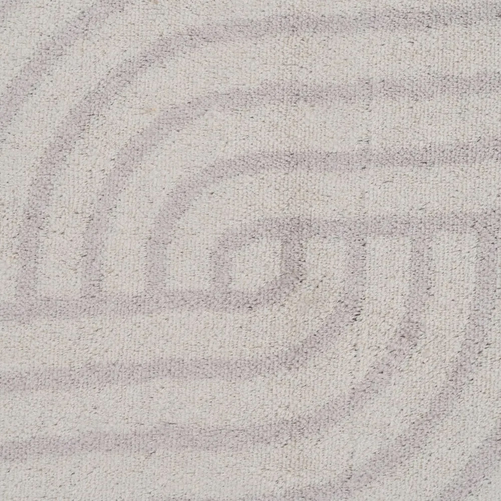 Alfombra Geométrico Viscosa Beige 