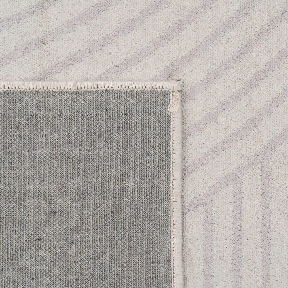 Alfombra Geométrico Viscosa Beige 