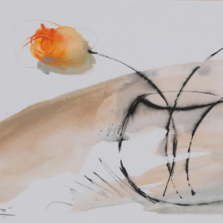 Cuadro Pintura Jarrón con Flores 4 x 120 x 50 cm 