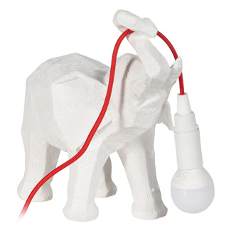 Lámpara de Mesa Elefante Blanco de Poliresina 13 x 27 x 24,5 cm 