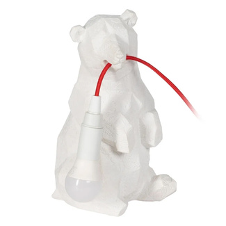 Lámpara de Mesa Oso Blanco de Poliresina 15 x 16 x 25 cm 