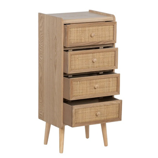 Sinfonier Samir de Madera Natural 4 Cajones 30 x 40 x 87 cm 