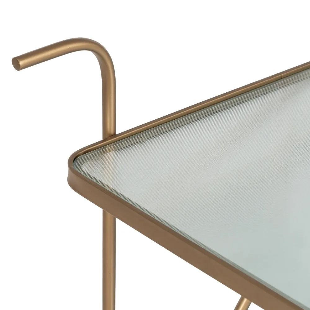 Camarera con Ruedas de Hierro Oro 40 x 61 x 70 cm 