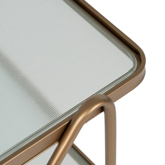 Camarera con Ruedas de Hierro Oro 40 x 61 x 70 cm 