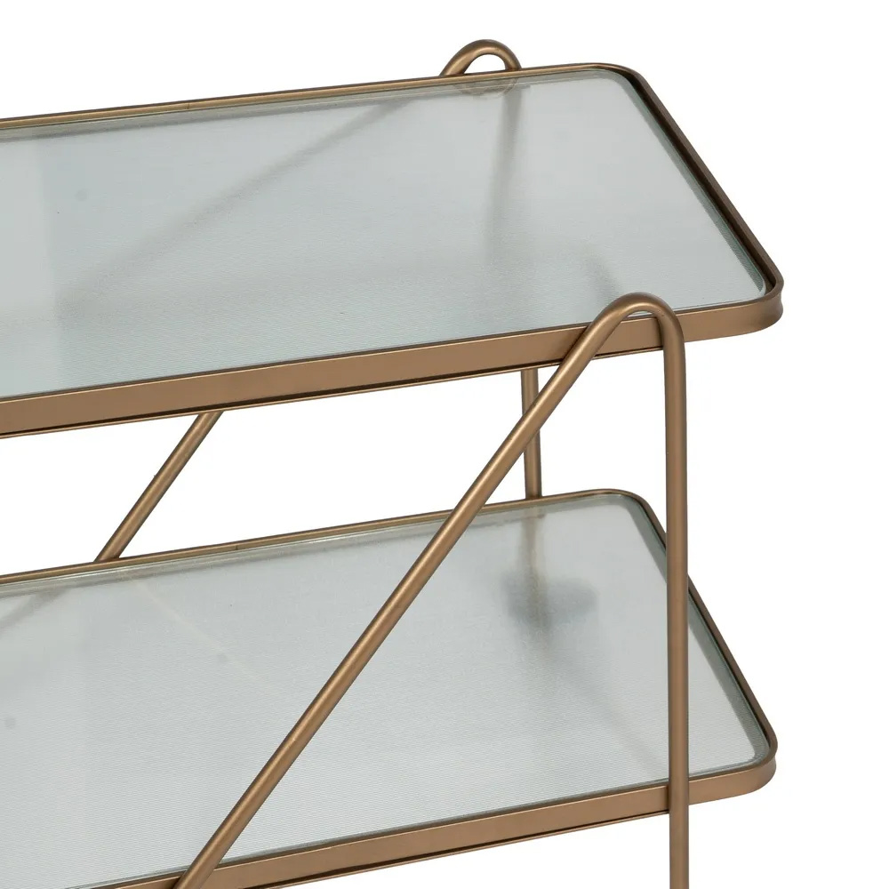 Camarera con Ruedas de Hierro Oro 40 x 61 x 70 cm 