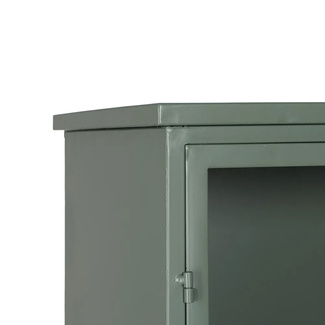 Vitrina Industrial de Hierro Verde 4 Puertas 35 x 72 x 178 cm 