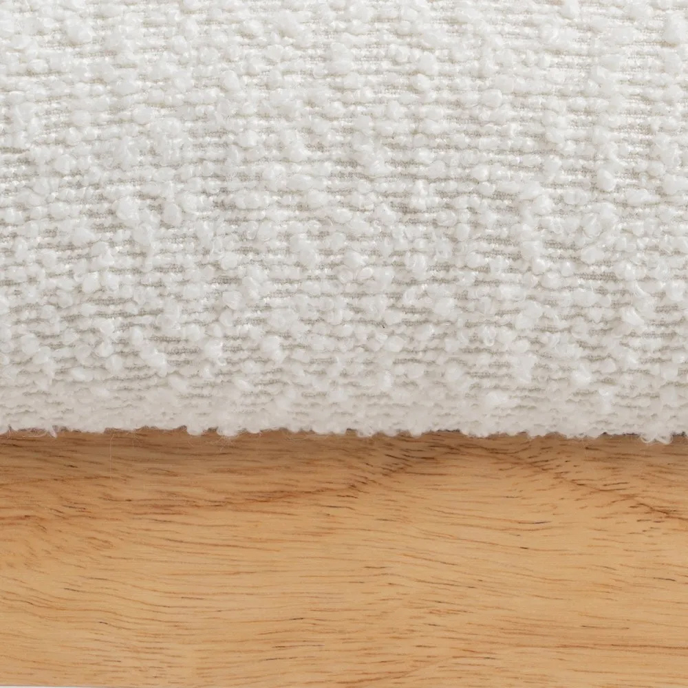 Sillón de Madera de Caucho y Poliéster Blanco 62 x 62 x 71 cm 