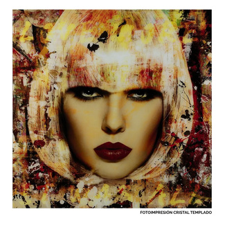 Cuadro Impresión Mujer en Cristal 4 x 120 x 120 cm 