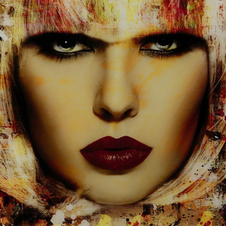 Cuadro Impresión Mujer en Cristal 4 x 120 x 120 cm 