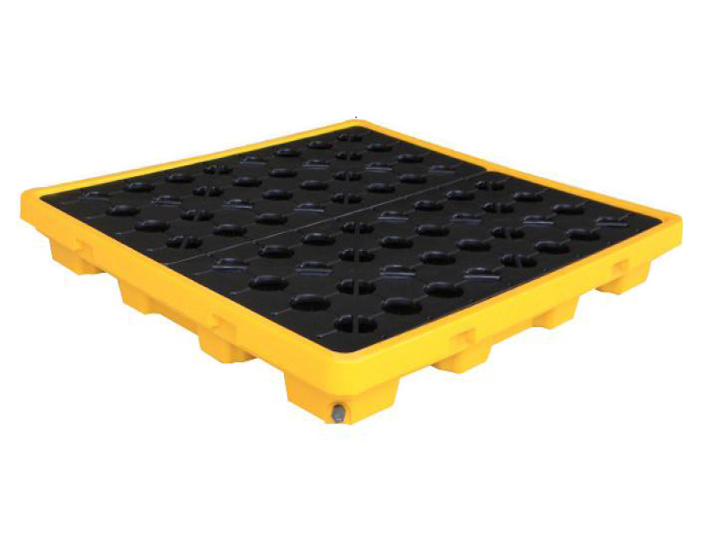 Suelo Retenedor de Plástico para 4 Bidones 130 x 130 x 15 cm 