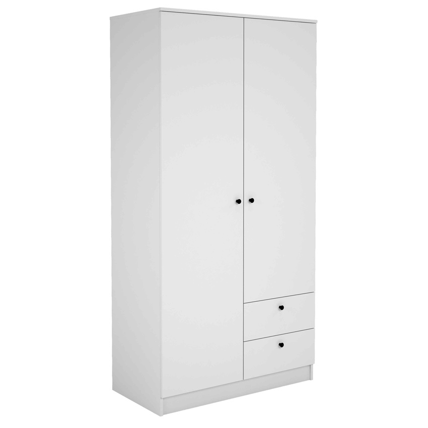 Armario 2 Puertas 2 Cajones Blanco Liso Ref.648