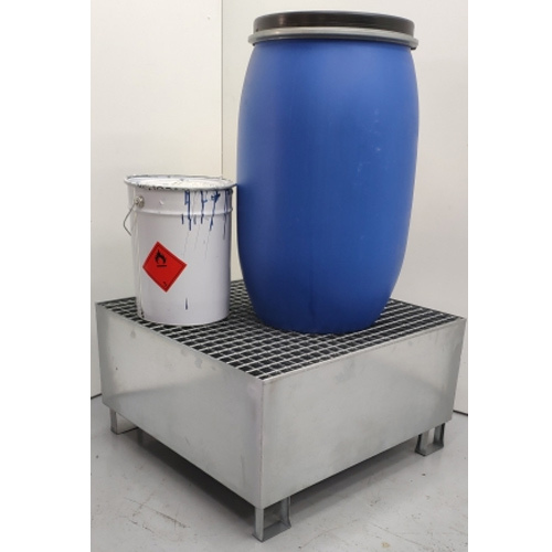 Cubeta Colectora con Rejilla Galvanizada 1 Bidón de 220L Ref.3047-GRJ