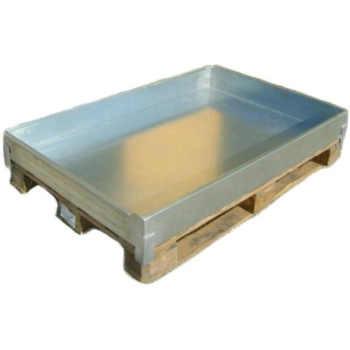 Cubeta Apilable Galvanizada 125 litros para Palet 80 x 120 cm Ref.3044