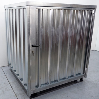 Caseta Seguridad Galvanizada con Cubeta para 4 Bidones Ref.14018