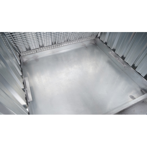 Caseta Seguridad Galvanizada con Cubeta para 4 Bidones Ref.14018