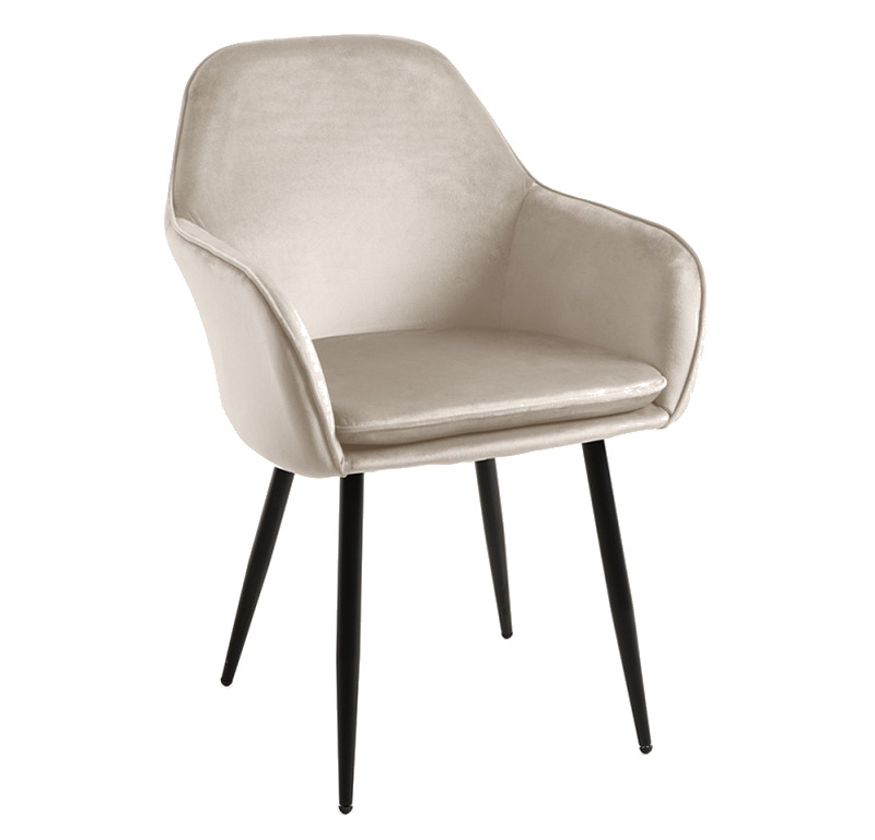 Silla Reby Black Asiento de Terciopelo 44 x 56 x 87 cm 