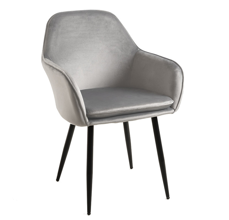 Silla Reby Black Asiento de Terciopelo 44 x 56 x 87 cm 
