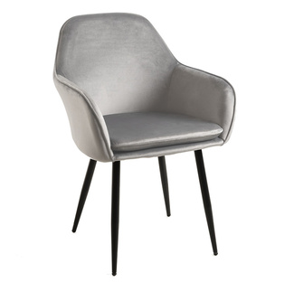 Silla Reby Black Asiento de Terciopelo 44 x 56 x 87 cm 