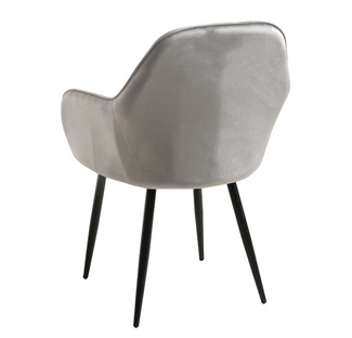 Silla Reby Black Asiento de Terciopelo 44 x 56 x 87 cm 