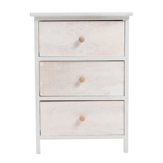 Mueble Ancho Betma Blanco Beige 3 Cajones  