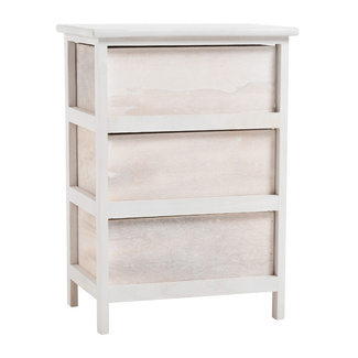Mueble Ancho Betma Blanco Beige 3 Cajones  