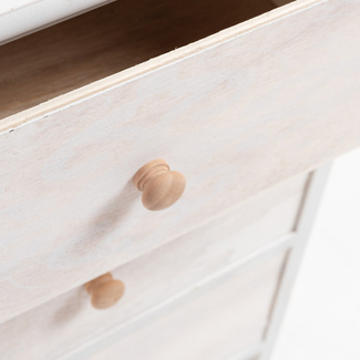 Mueble Ancho Betma Blanco Beige 3 Cajones  