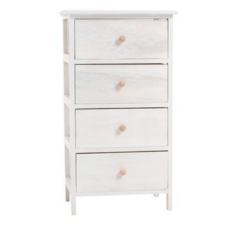 Mueble Ancho Betma Blanco Beige 4 Cajones   