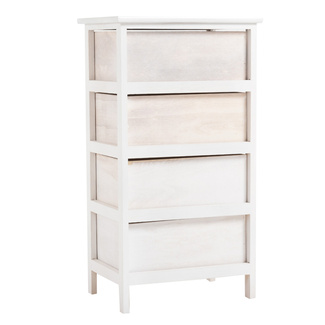 Mueble Ancho Betma Blanco Beige 4 Cajones   
