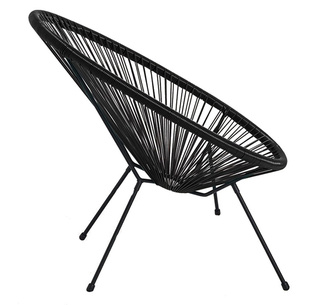 Silla Eggs de Polietileno Patas Negras 83 x 72 x 83,5 cm