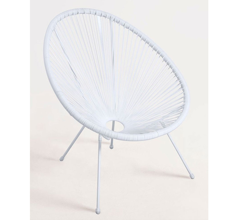 Silla Eggs de Polietileno Patas Negras 83 x 72 x 83,5 cm