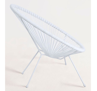 Silla Eggs de Polietileno Patas Negras 83 x 72 x 83,5 cm