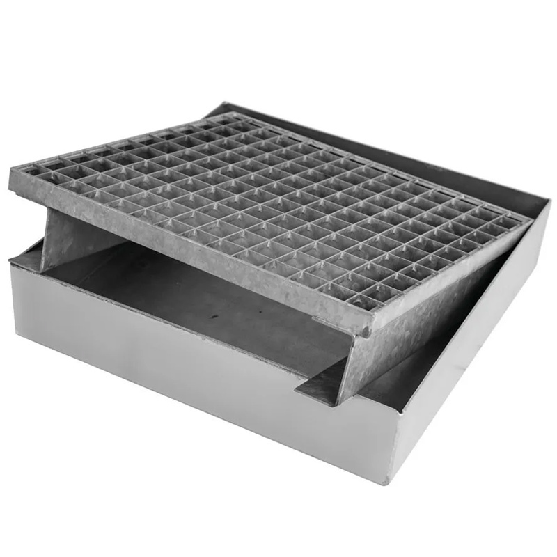 Suelo Retención Galvanizado con Rejilla Carga por Rueda 450kg Alto 12,3cm