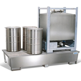 Cubeto de Retención Pro-Line en Acero Inoxidable para 2 GRG/IBC 