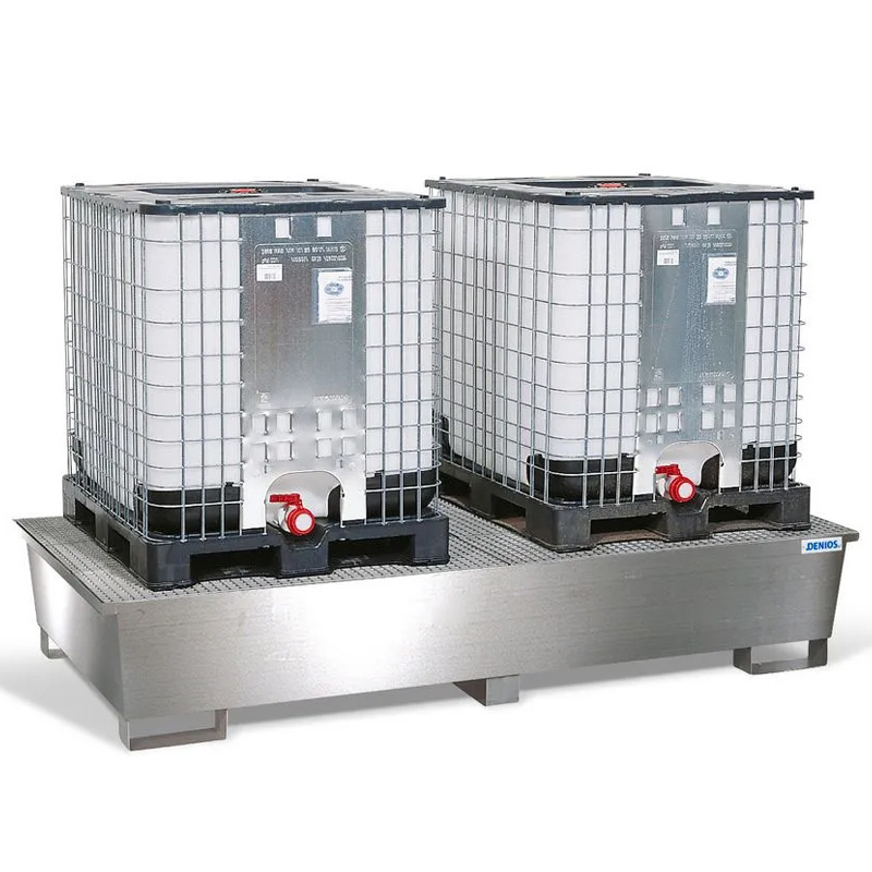Cubeto de Retención Pro-Line en Acero Inoxidable para 2 GRG/IBC 